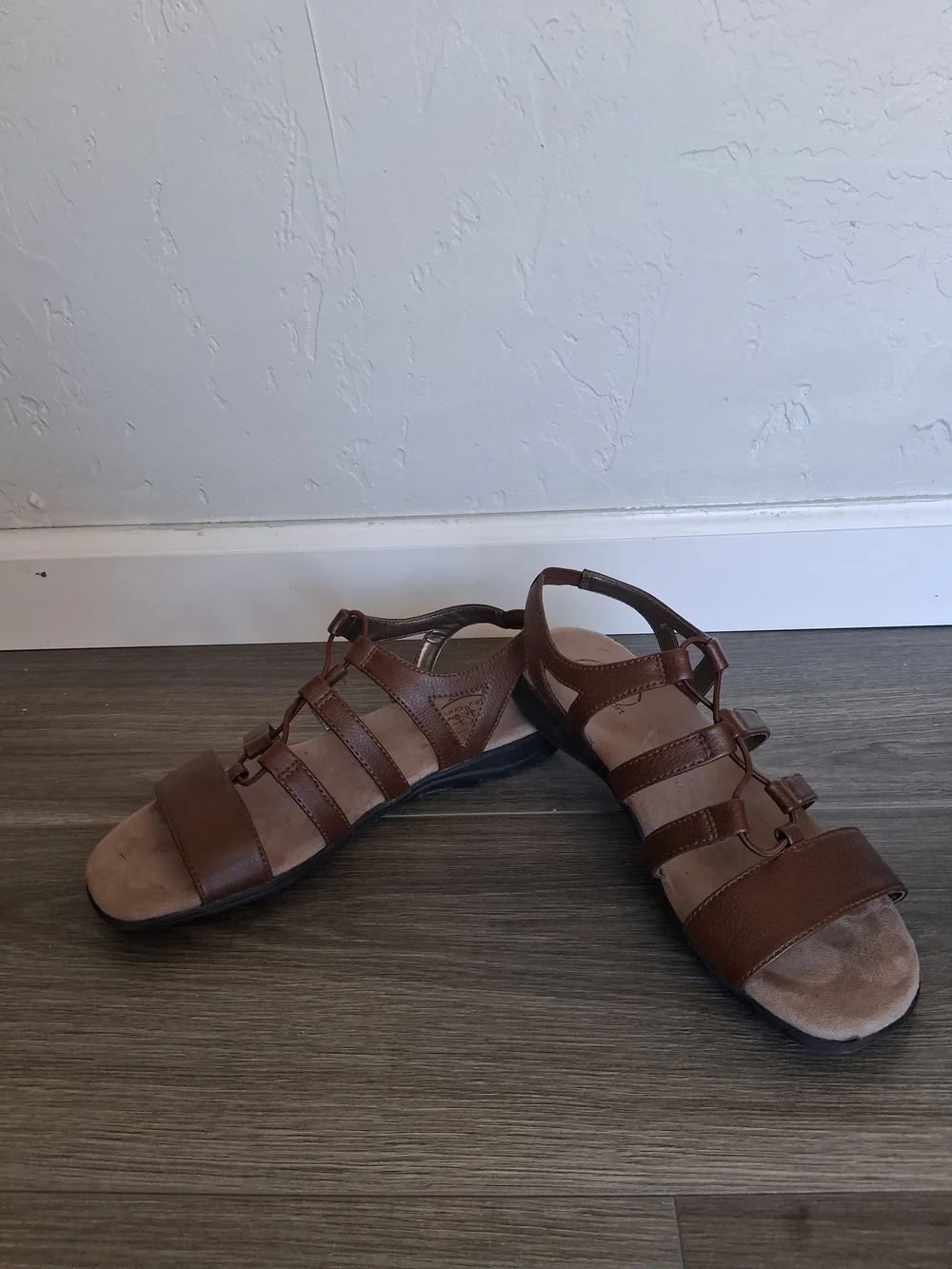 LifeStride Simply Comfort Eleanora Brown Gladiator Sandals Women's Sz 7M Comfort